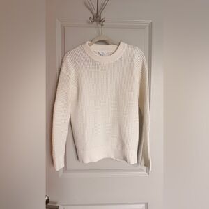 Time and Tru Cream Crew Neck Sweater